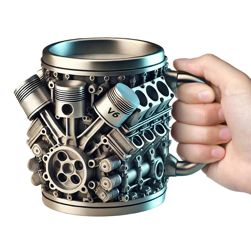 3D Engine Stainless Steel Mug For Coffee Beer Home & Office Fun Accessory