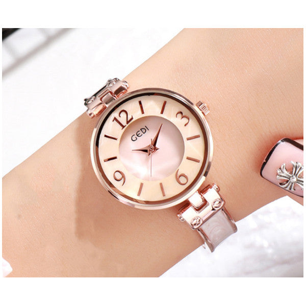Veile Studios Large Dial Ladies Waterproof Simple Wrist Watch Literary Small Fresh Female