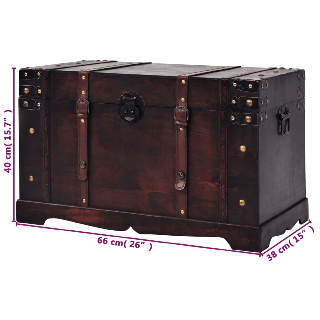 Wood And Engineered Storage Chest With Latch Closure Handles Furniture