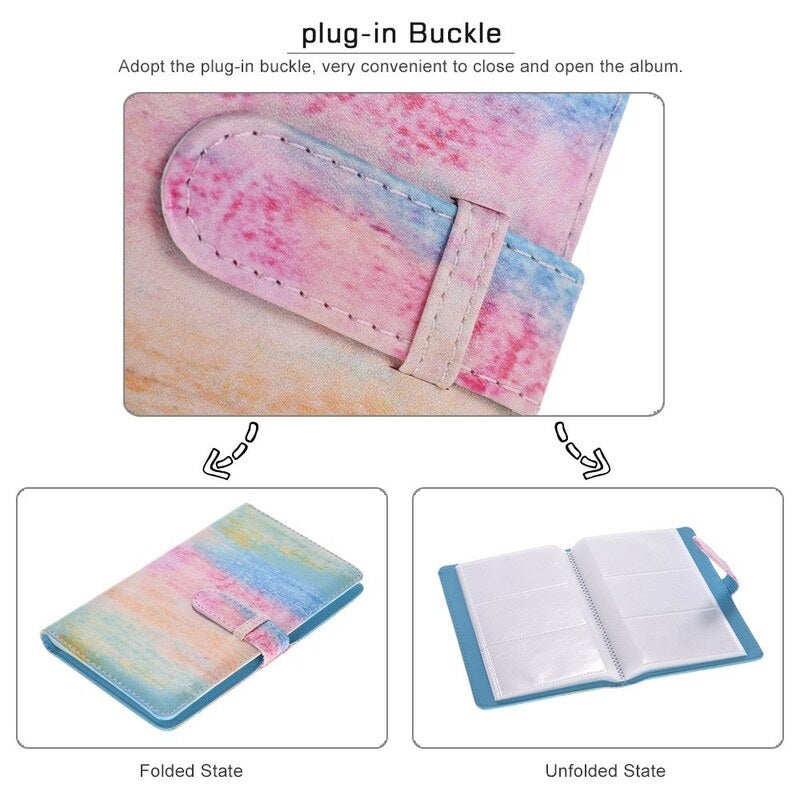 96 Pockets Mini Photo Album Book For Fujifilm Instax 8 7S 70 25 50S 90 Color Films Camera Paper Name Card Credit