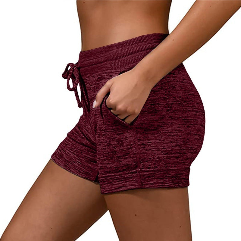 Women Shorts Quick-Dry Lace-Up Stretch Sports Pants