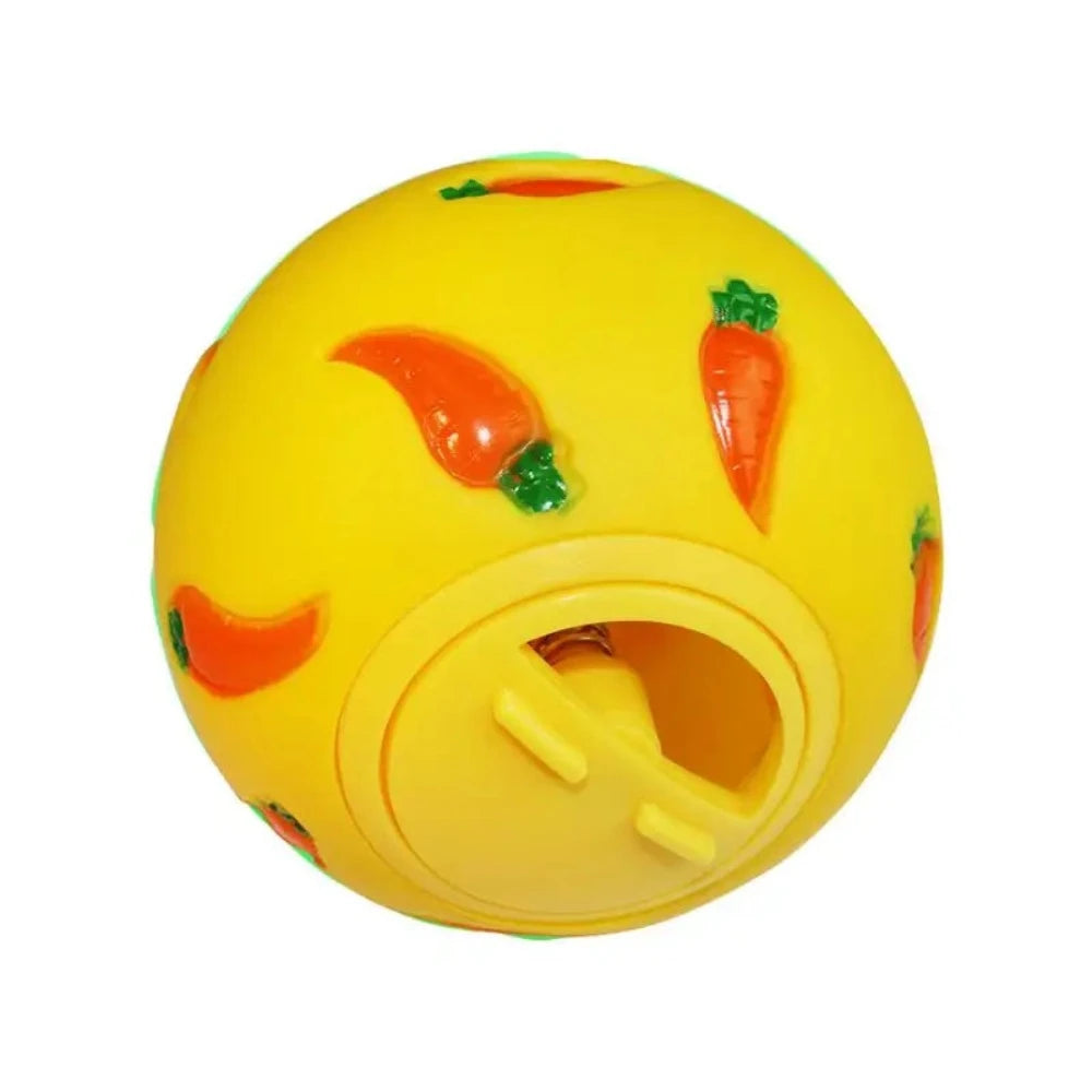 1Pcs Rabbit Treat Ball Pet Slow Feeder Interactive Bunny Toy Snack Bite Resistant Feeding Toys Ferret Kitty Hamster