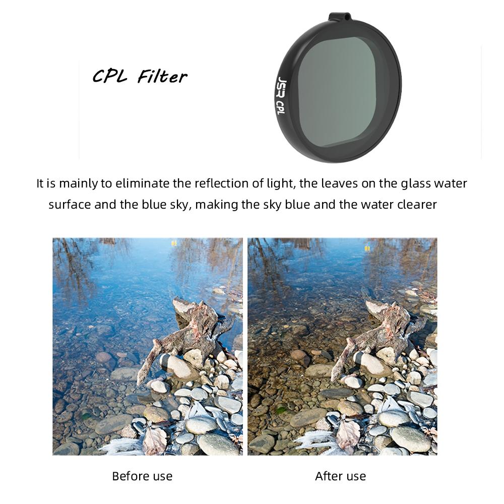 4 In 1 Round Lens Filter For Gopro Hero8 Uv Cpl Nd4 Nd8 Filters