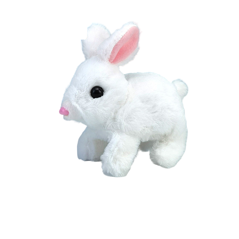 2025 Upgraded Interactive Bunny Toy. Hops Walks Talks Shakes Ears. Plush Gift For Kids (Grey).