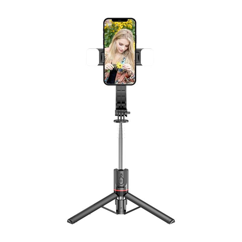 Bluetooth Remote Selfie Stick With Detachable Fill Light And Tripod Stand Guide
