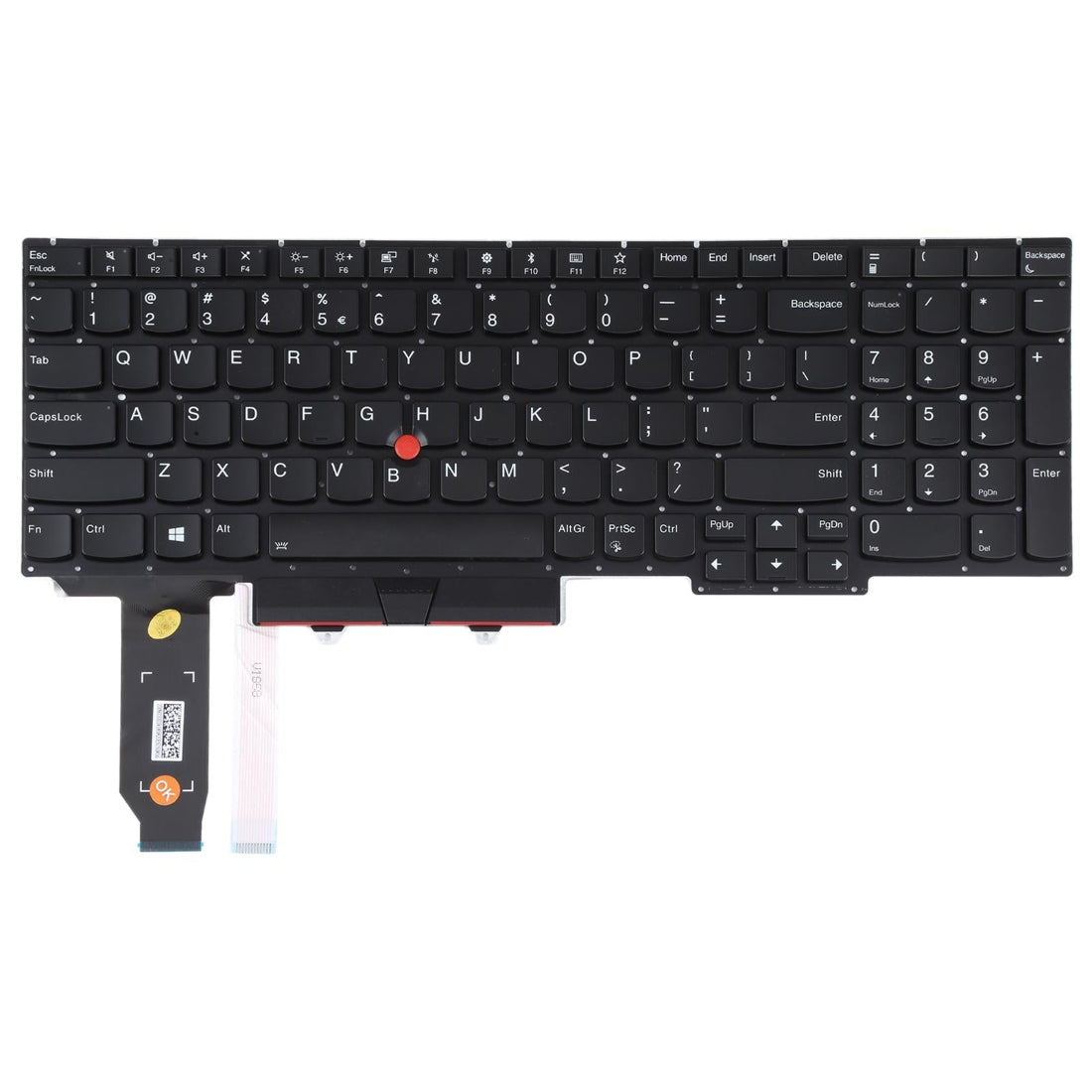 Backlit Keyboard With Trackpoint For Lenovo Thinkpad E15 Gen 2 Us Version