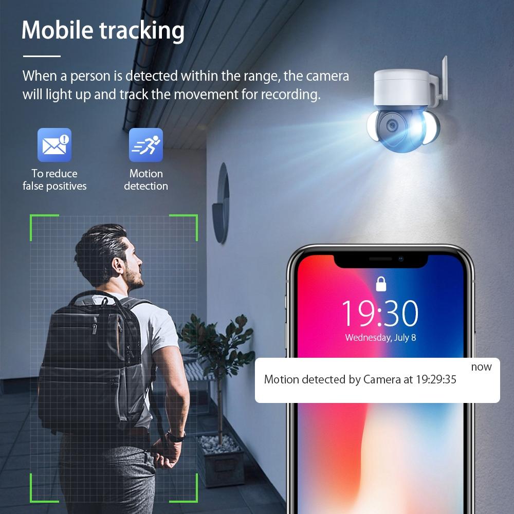 Smart Security Floodlight Camera With 4Mp Resolution And Two Way Audio