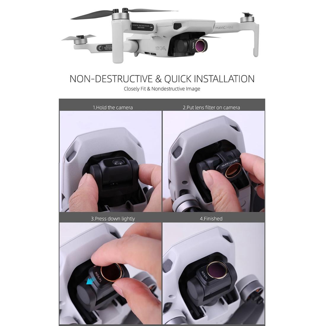 4 In 1 Drone Lens Filter For Dji Mavic Mini / 2 Mm Fi9256