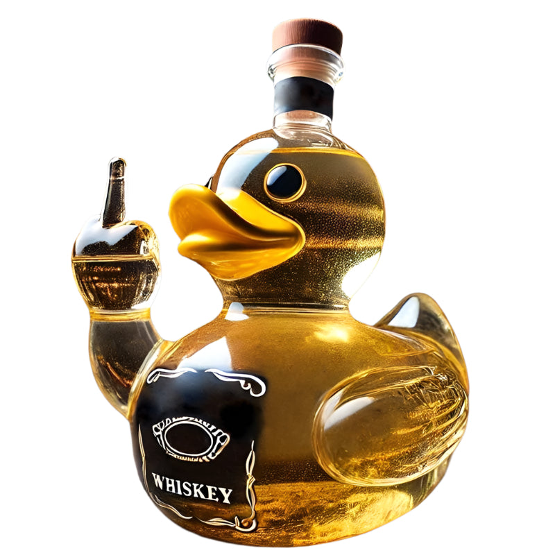 10 Oz Middle Finger Duck Bottle Funny Whiskey Decanter