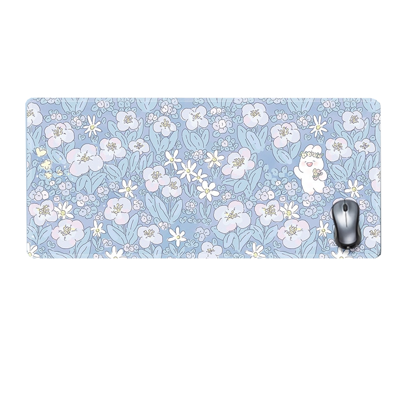 Floral Large Mousepad Kawaii Desk Pad Home Office