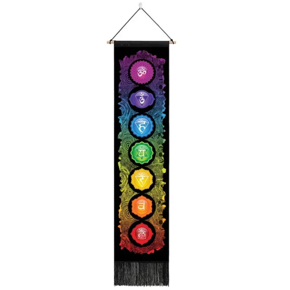 Seven Chakra Tapestry Hippie Mandala Chakras Wall Hanging Fabric Yoga Meditation Tapestries For Spiritual Room Decor