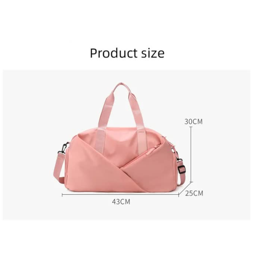 Elosung Green Stylish Gym Travel Bag With Shoe Compartment Lightweight And Durable Design