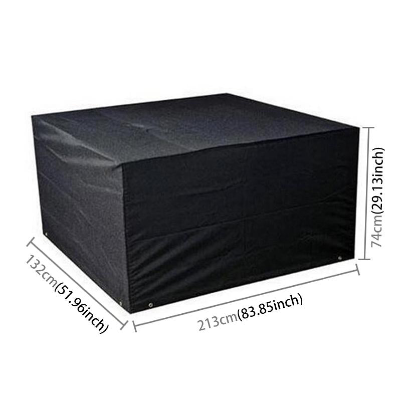 Waterproof Oxford Cloth Cover For Outdoor Furniture Set Black 213 X 132 74 Centimetres