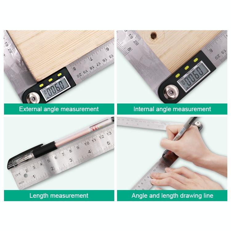 Digital Angle Finder Protractor Ruler With Lcd Display For Precise Measurements