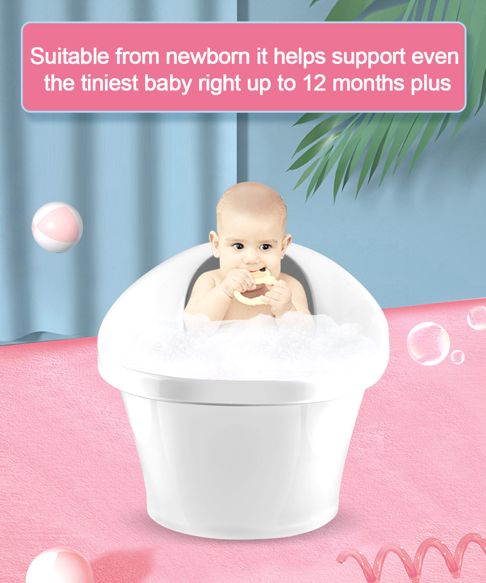Black Little One Bath With Backrest & Bum Bump Support