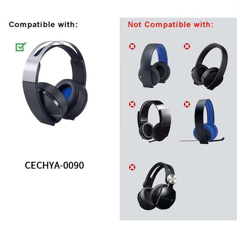 2 Pack Earpad Covers For Ps4 Platinum Headset Without Mesh Black