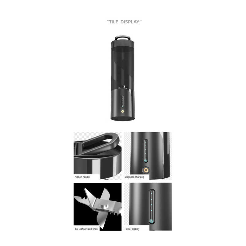 Elosung White Portable Juicer Magnetic Charging Fresh Blender Multifunctional Ice Crushing Fruit Mixer