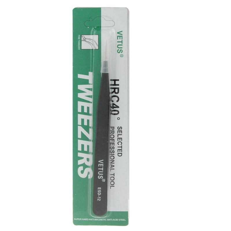 Esd 12 Anti Static Precision Tweezers For Mobile Phone Repairs And Assembly