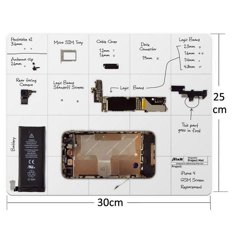 30 Centimetre By 25 Magnetic Project Mat For Mobile Phone Repair
