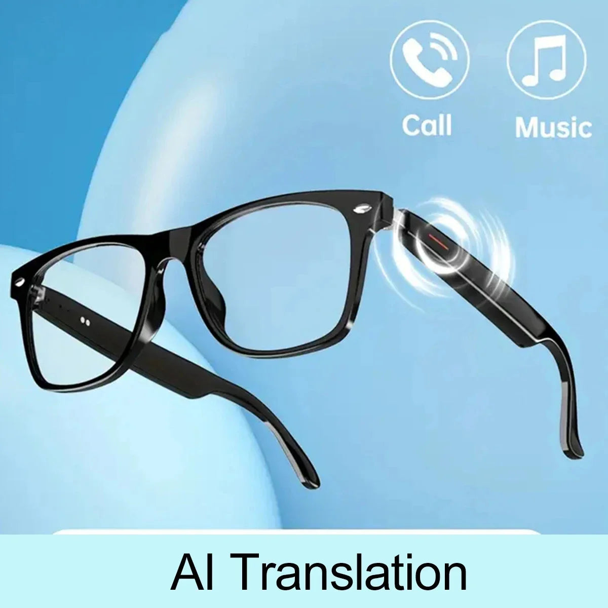 Smart Glasses Ai Translation 100+ Languages Real Time Bluetooth Music Sunglasses Men Women