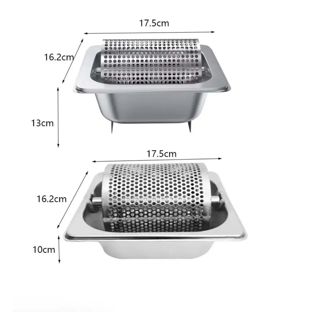 Stainless Steel Butter Roller With Base Removable Spreader Wheel Efficient Labor Saving Dispenser Burger Shop