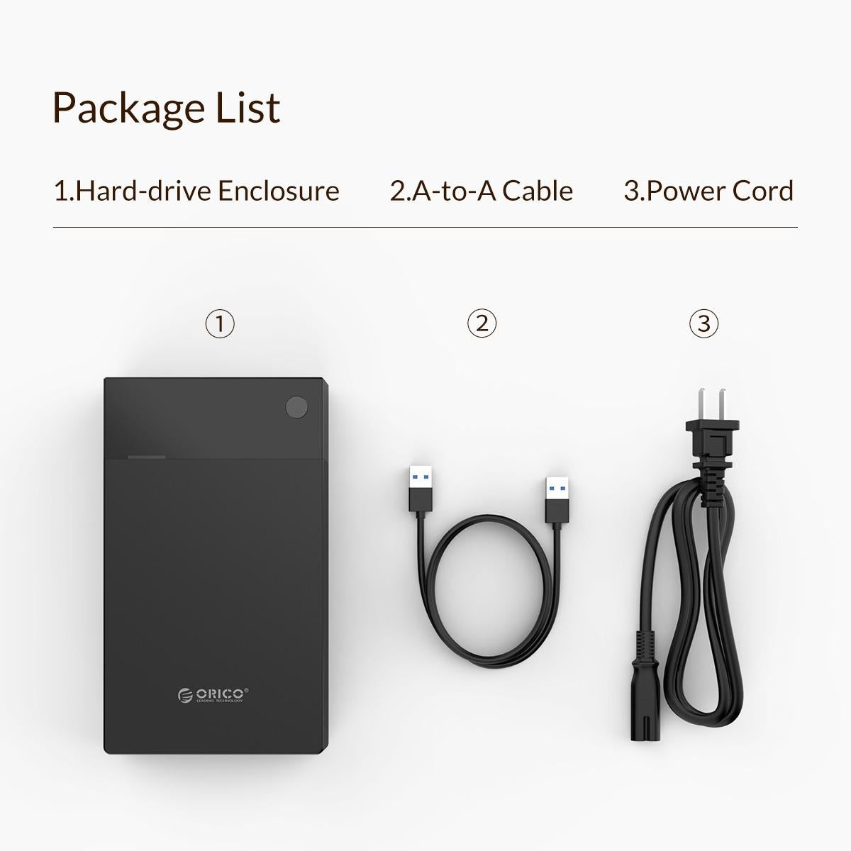 Three Point Five Inch Hard Drive Enclosure For Computers And Tablets
