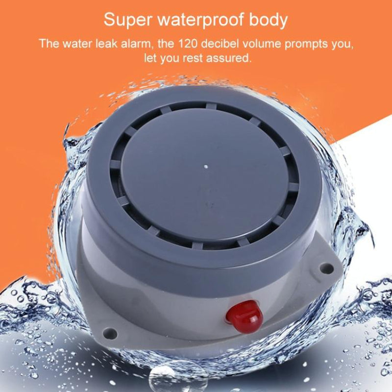 Water Leak And Overflow Detector With Sound Light Alarm Waterproof For Early Warning