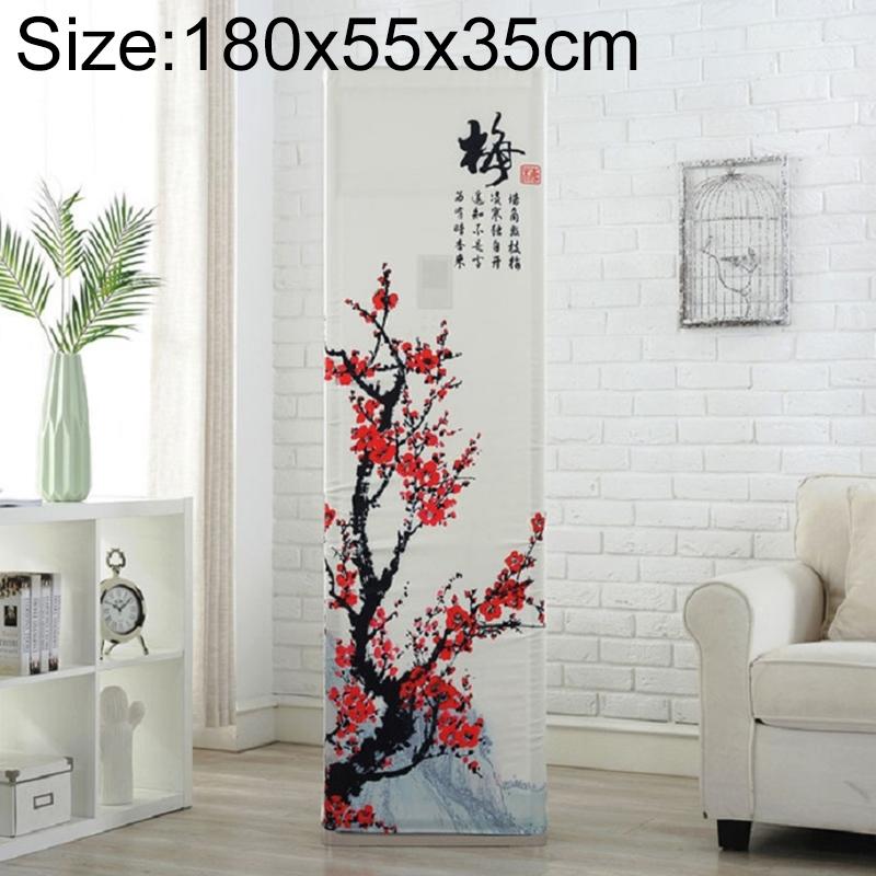 Vertical Cabinet Air Conditioning Dust Cover In Red Plum Fabric 180 Centimetres
