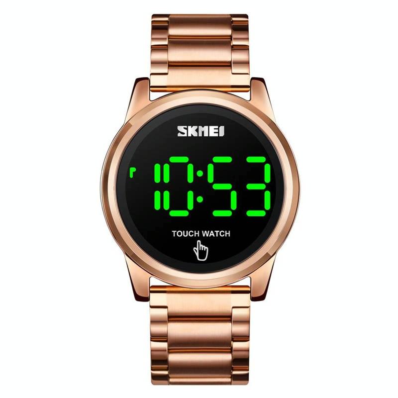 Veile Studios Men's Electronic Sports Watch With Versatile Steel Belt In Rose Gold Finish