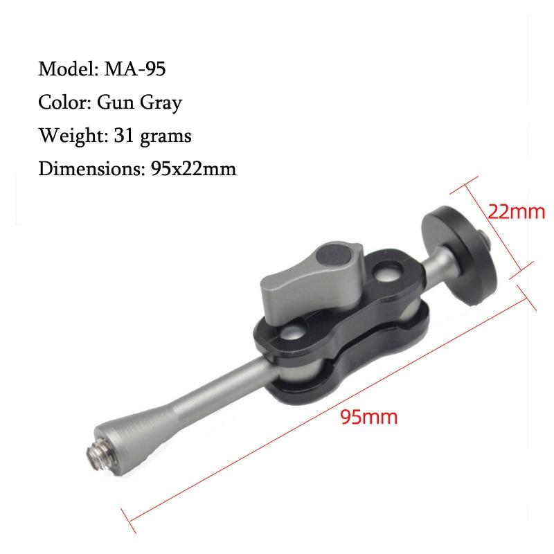 Yj Magic Arm Bracket Mount With Quarter Inch Ball Head Gun Grey Finish