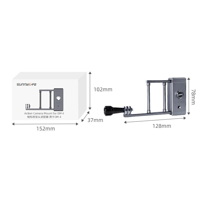 Aluminium Mount Plate Adapter For Dji Action And Gopro Hero Series Cameras