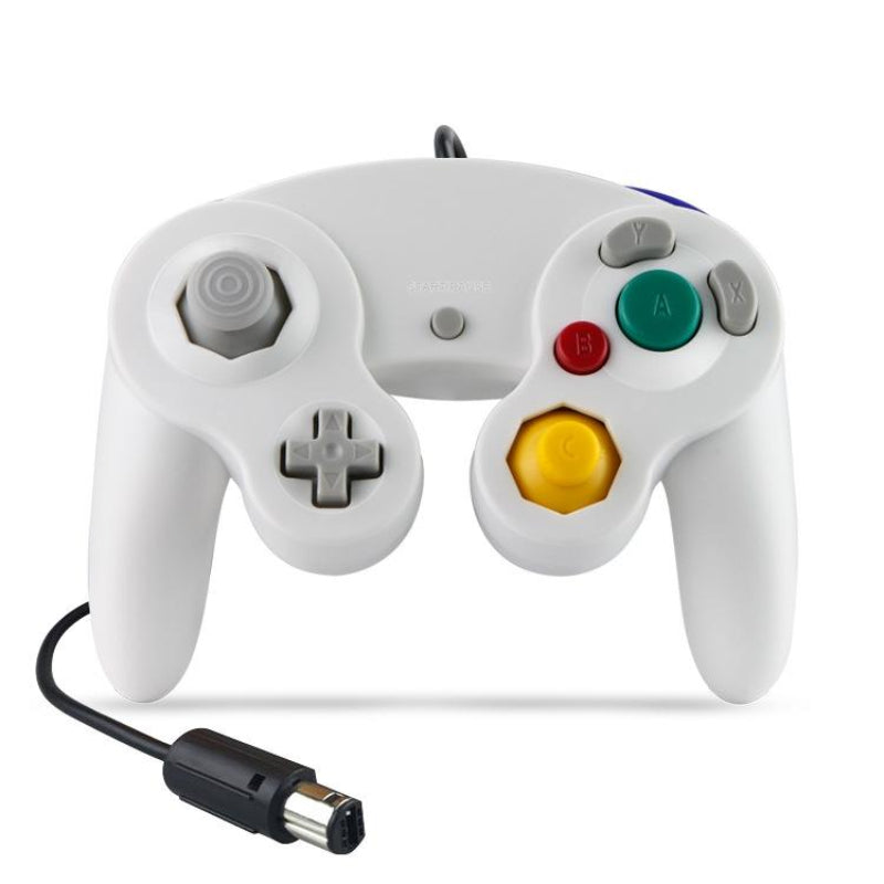 2 Pack Wired Vibrating Game Controllers For Nintendo Ngc And Wii In White