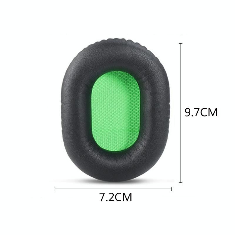 2 Pack Razer V2 Headset Sponge Covers Black With Green Netting