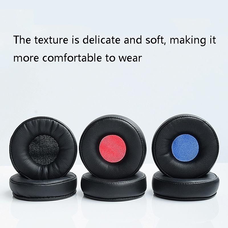 2 Pack Leather Headphone Sponge Covers For Jabra Revo Wireless Black Blue