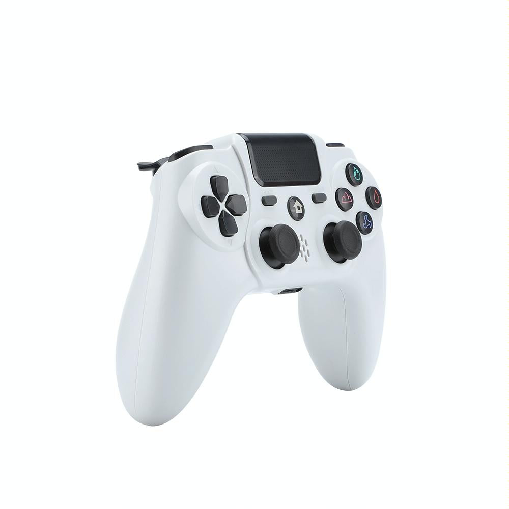 Wireless Playstation Four Game Controller In White With Vibration Feature