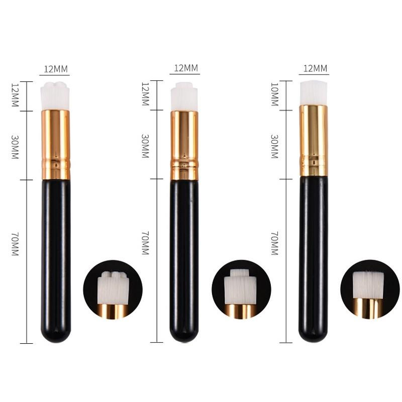 Six Piece Soft Nasal Cleansing Brush Set For Facial Skin Care Black Silver