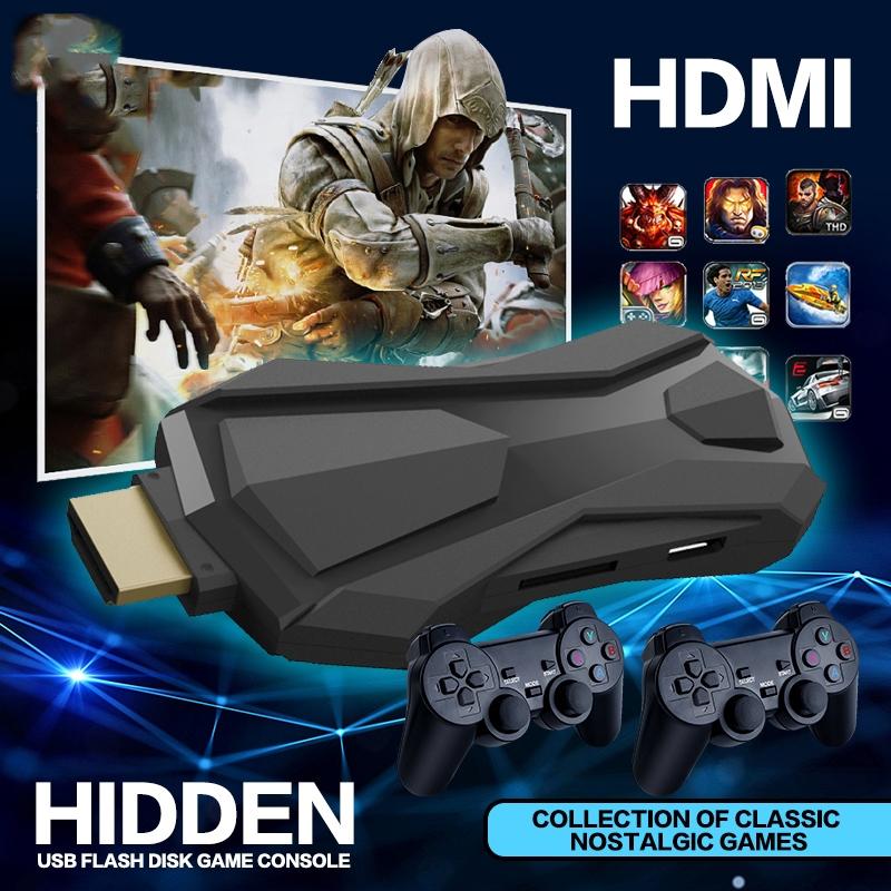 Wireless Double Television Game Console With Dual Controllers And Storage Options
