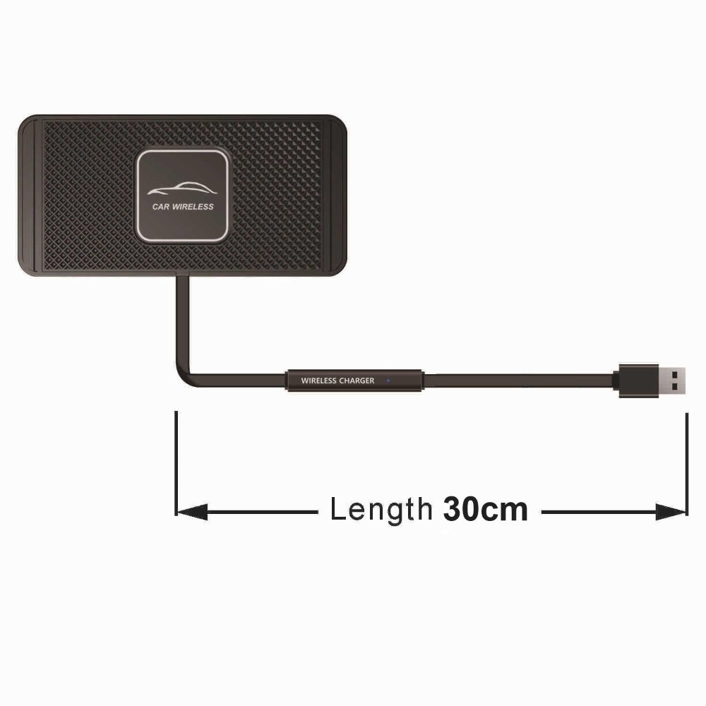 15W Qi Car Wireless Charging Pad With 30Cm Short Cable