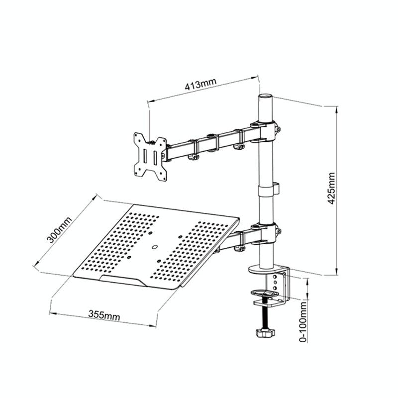 Rotatable Dual Screen Laptop Stand For Desktop Adjustable Mounting Solution