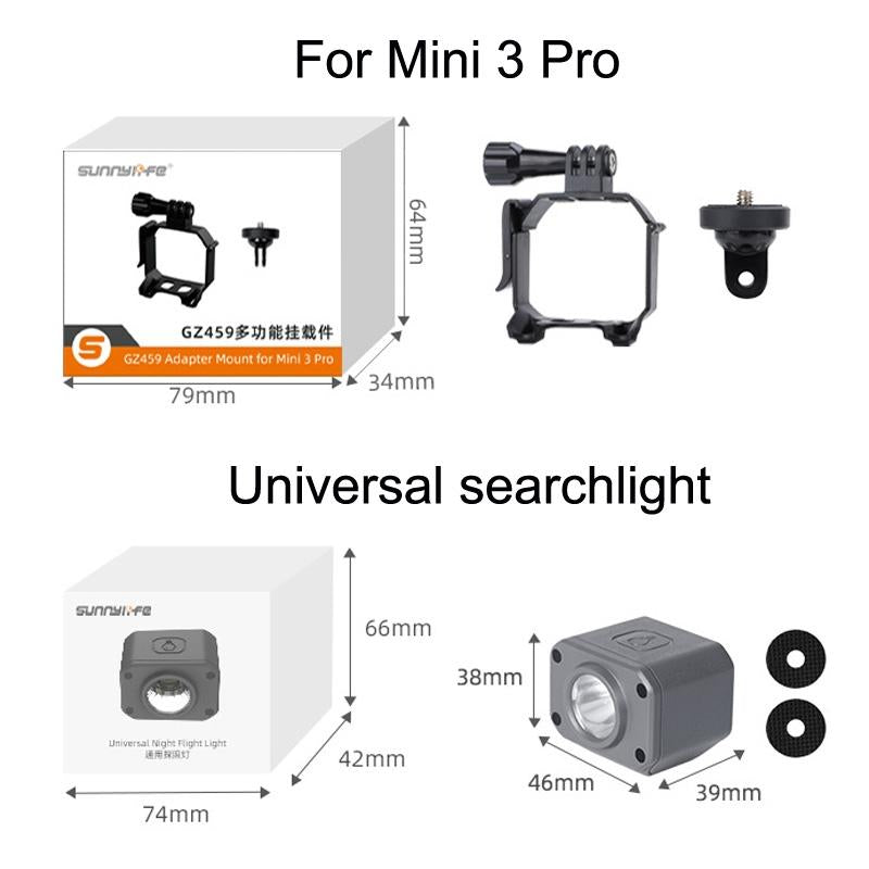 Pro Gopro 10 Action Camera Mount For Dji Mini 3 With Searchlight Compatibility