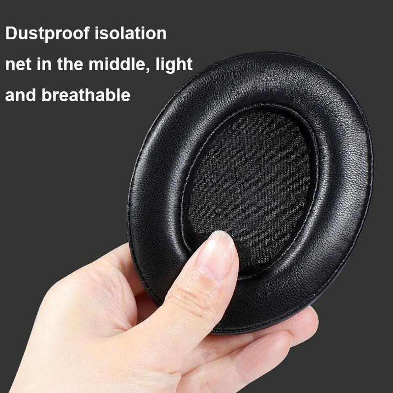 2 Pack Breathable Headphone Earmuffs Gold Lambskin With Buckle For Momentum 3