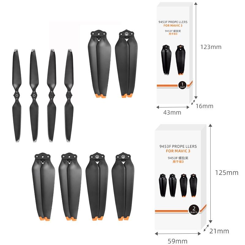Two Sets Of Quick Release Paddle Blades For Mavic 3 With Noise Reduction Features