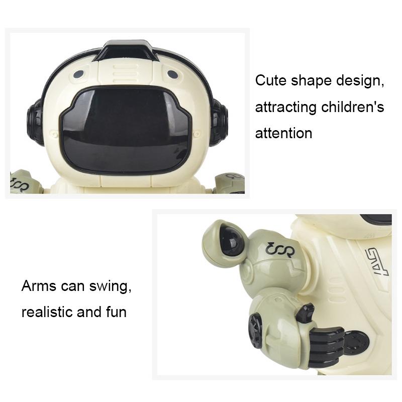 Smart Sound And Light Robot Toy For Children In Yellow