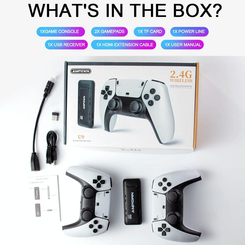 Wireless 2.4G Arcade Mini Console With Sixty Four Gigabytes Storage And Ten Thousand Games