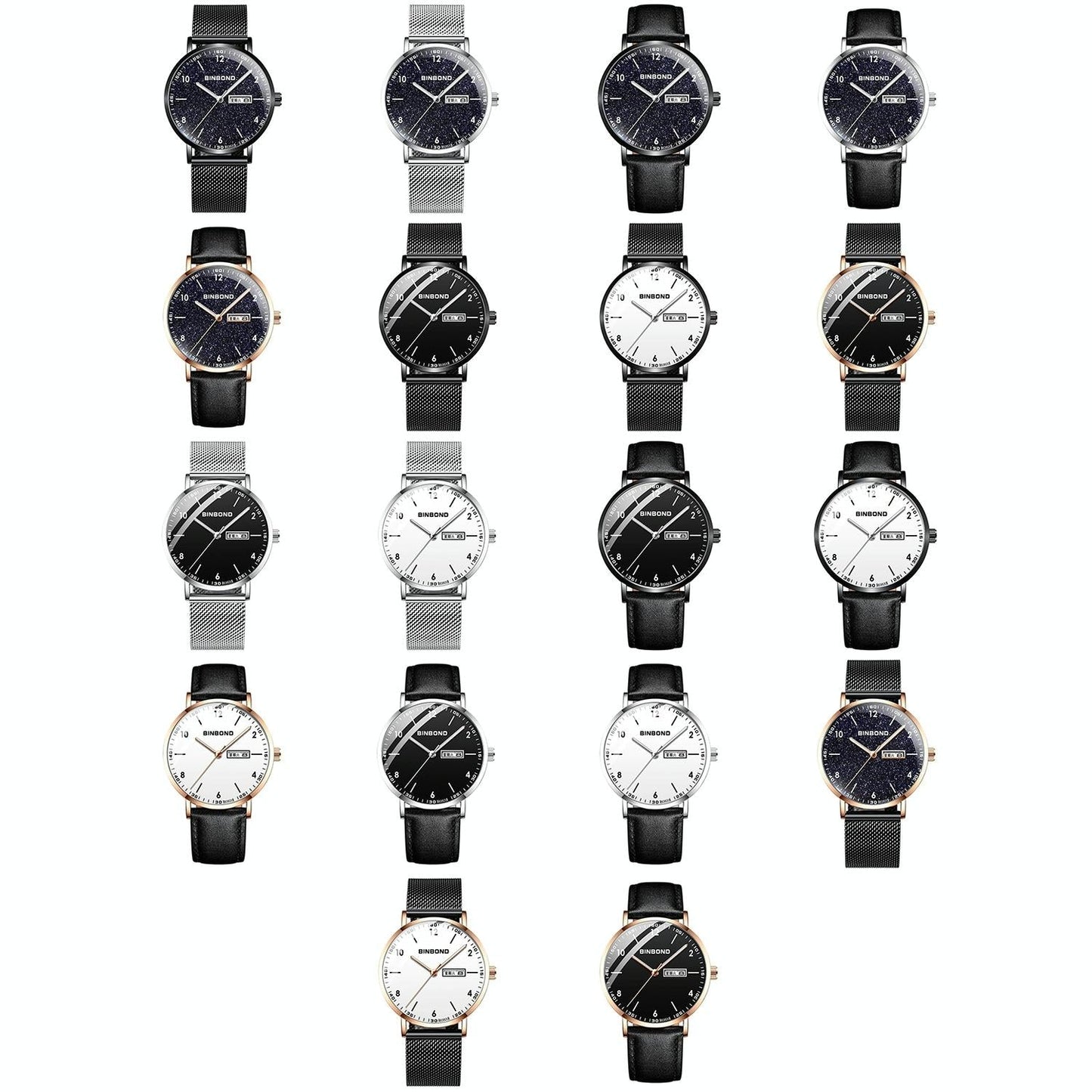 Veile Studios Ultra Thin Waterproof Quartz Watch With Luminous Starry Design