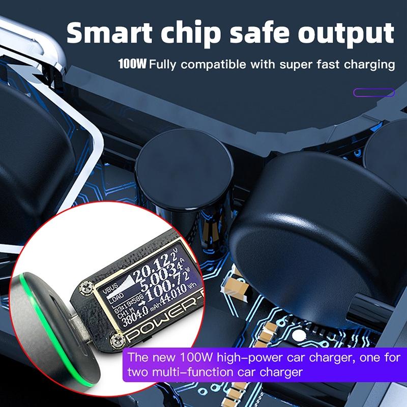 100W 2 In Car Charger For Dji Mavic 3 Mini