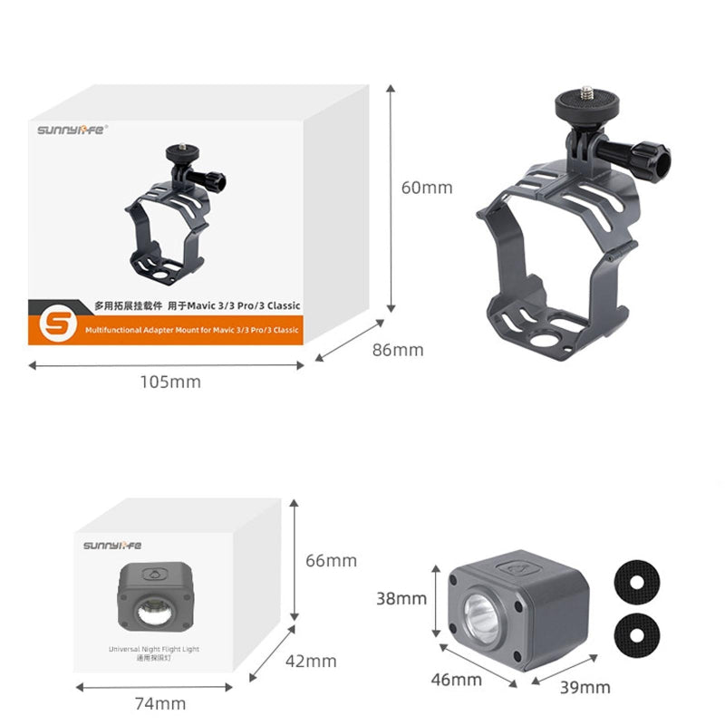 Camera Mount For Mavic 3 Pro And Classic With Insta360 X3 Compatibility