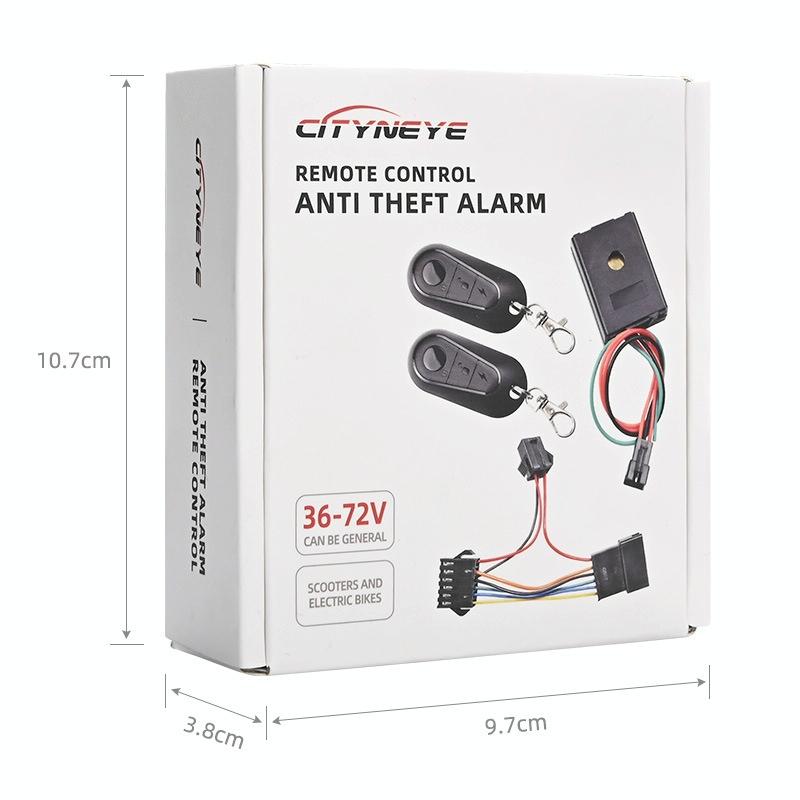 Universal Electric Scooter & Bicycle Anti Theft Alarm + Remote 36 72V