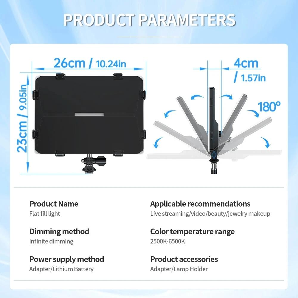 Dual Temperature Photography Fill Light Set For Studio Lighting And Camera Use