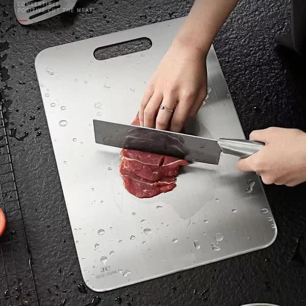 Titanium Cutting Board For Meat And Fruit Double Sided Non Slip 34X23cm Fd17 Fa